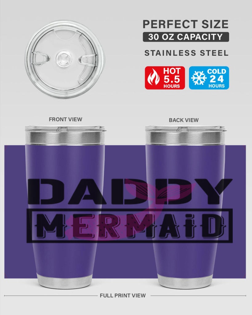 Daddy mermaid 112#- mermaid- Tumbler