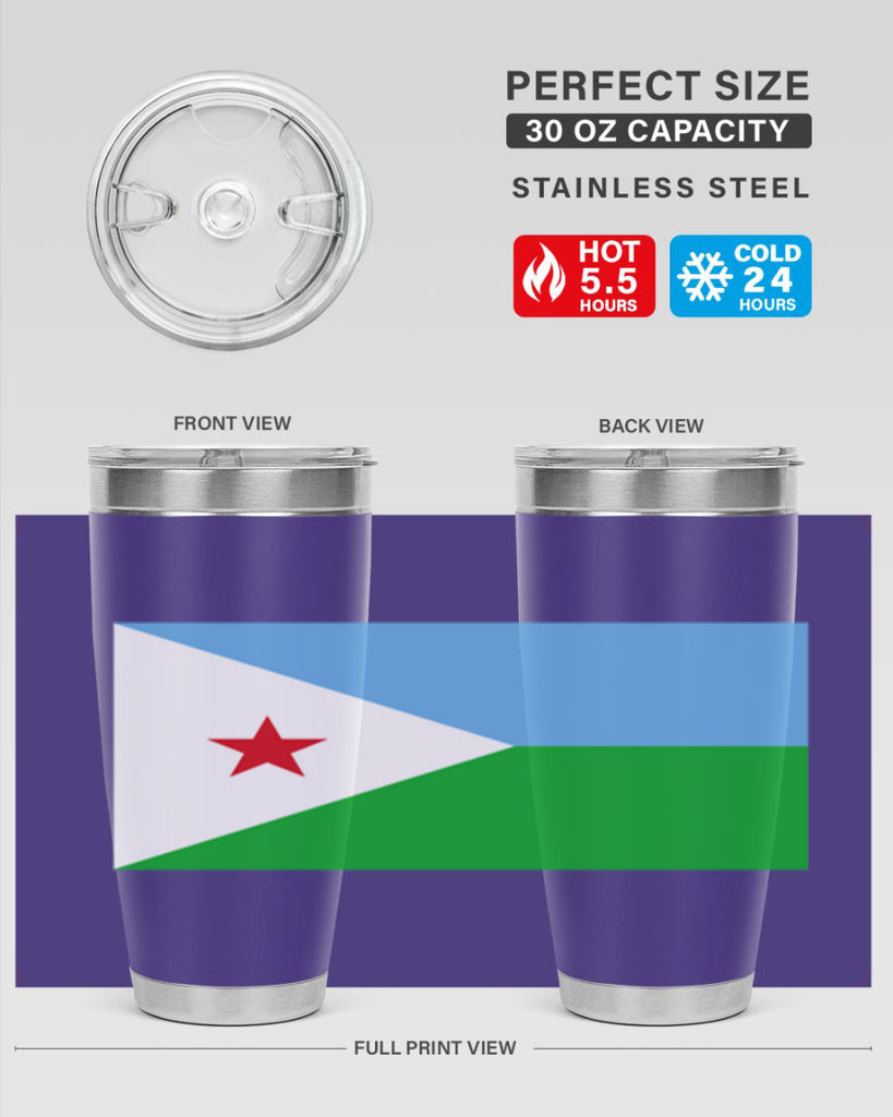 Djibouti 150#- world flags- Tumbler