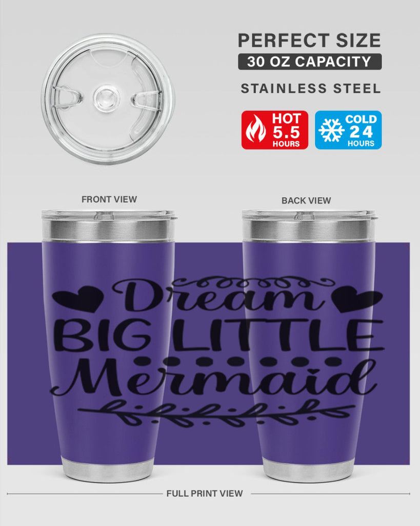 Dream big little mermaid 124#- mermaid- Tumbler