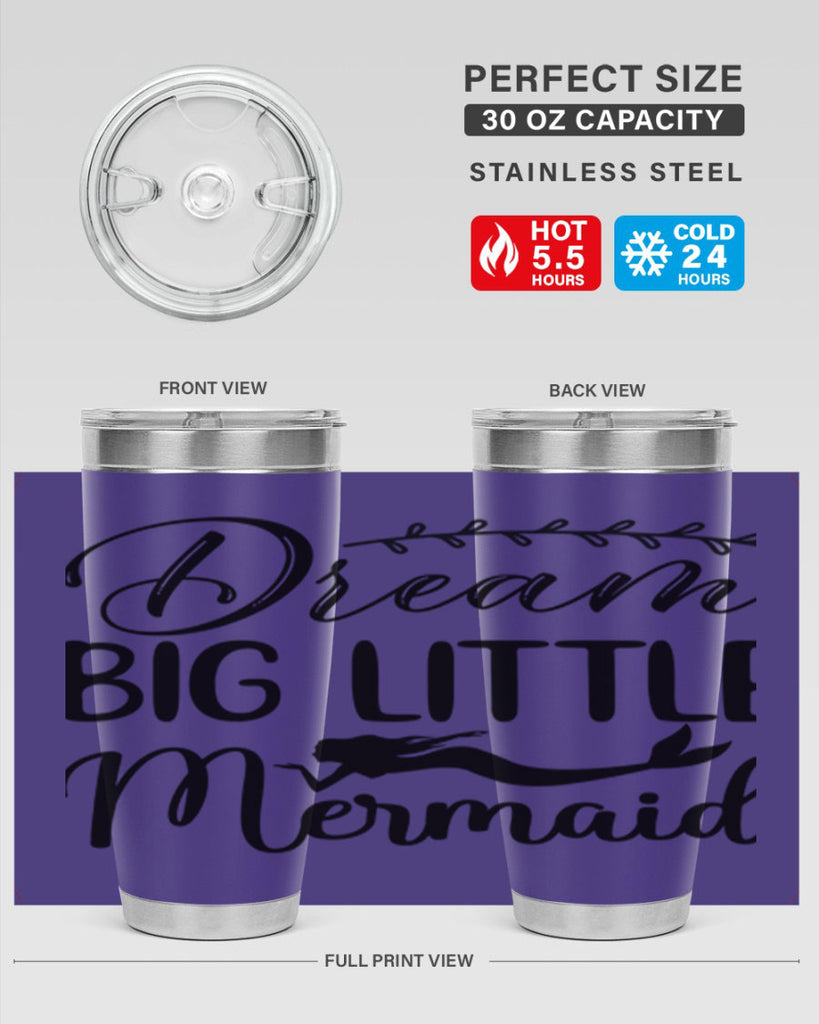 Dream big little mermaid 125#- mermaid- Tumbler