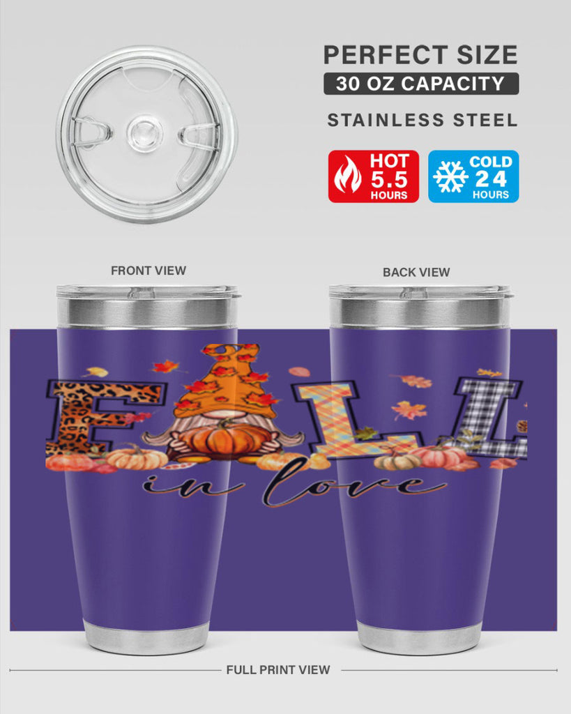 FALLinloveFallGnome 151#- fall- Tumbler