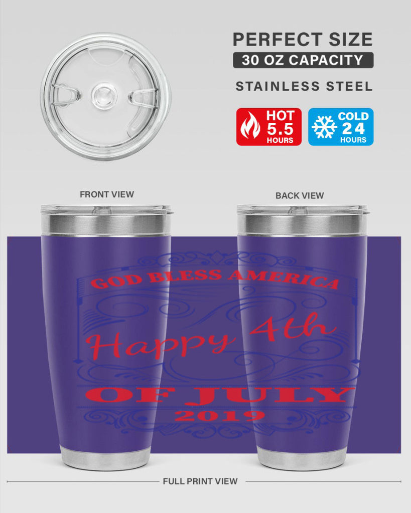 GOD BLESS AMERICA Happy thOF JULY Style 94#- Fourt Of July- Tumbler