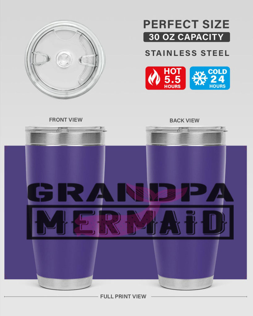 Grandpa mermaid 204#- mermaid- Tumbler