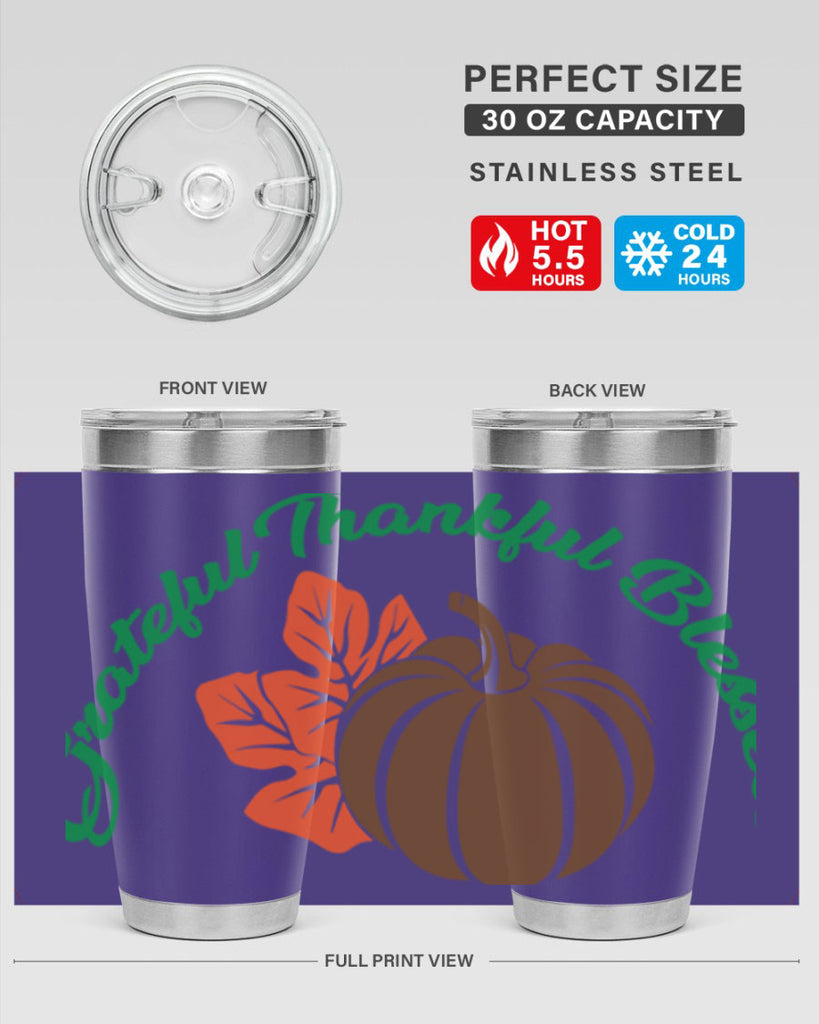 Grateful Thankful Blessed 214#- fall- Tumbler