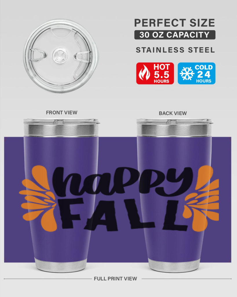 Happy Fall 491#- fall- Tumbler