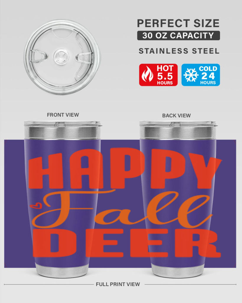 Happy Fall Deer Design 218#- fall- Tumbler