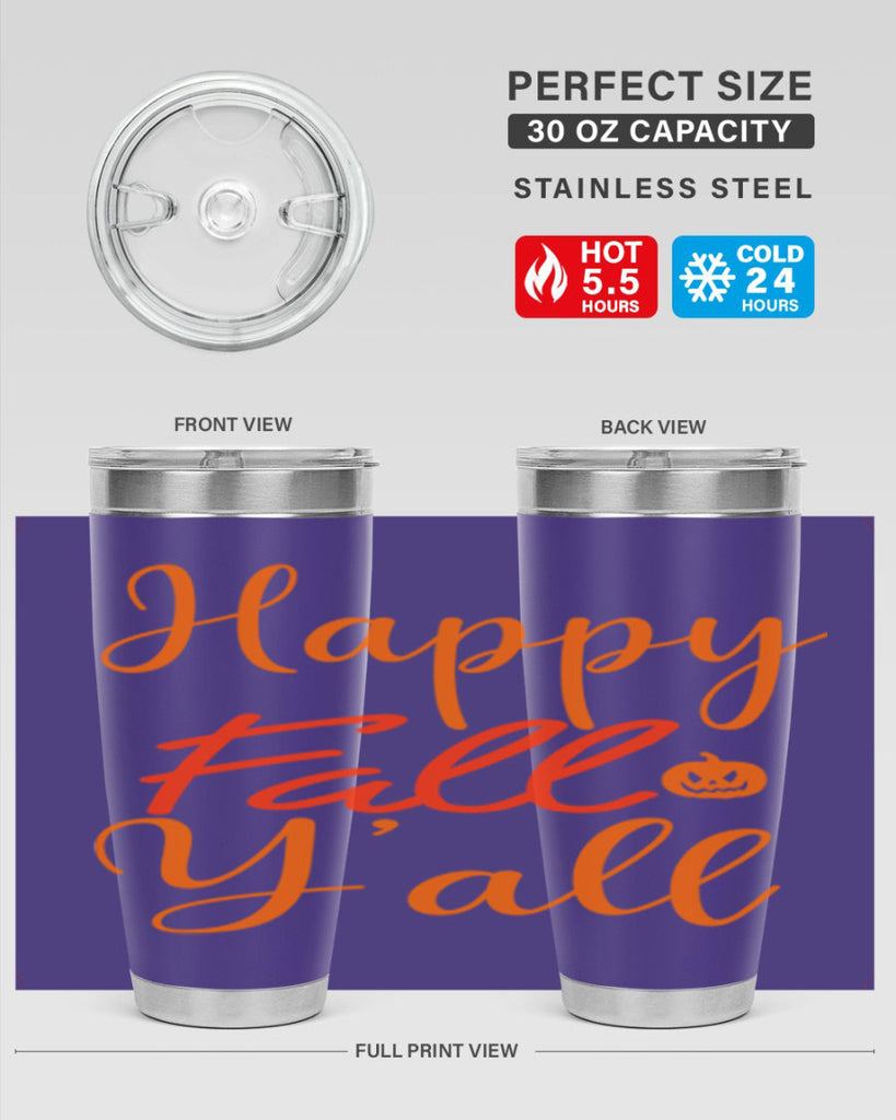 Happy Fall Yall Design 233#- fall- Tumbler