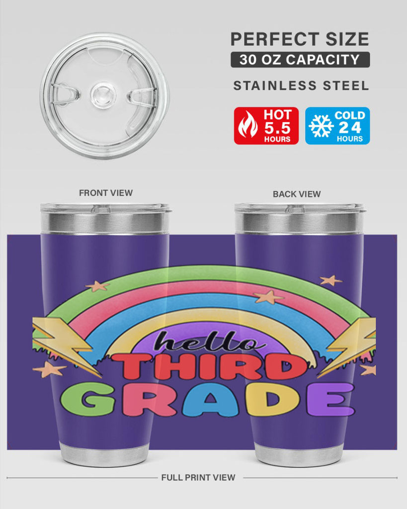 Hello 3rd Grade Rainbow 12#- 3rd grade- Tumbler