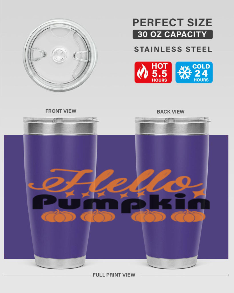 Hello Pumpkin 292#- fall- Tumbler