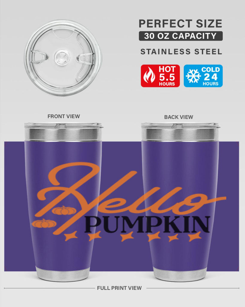 Hello Pumpkin 293#- fall- Tumbler