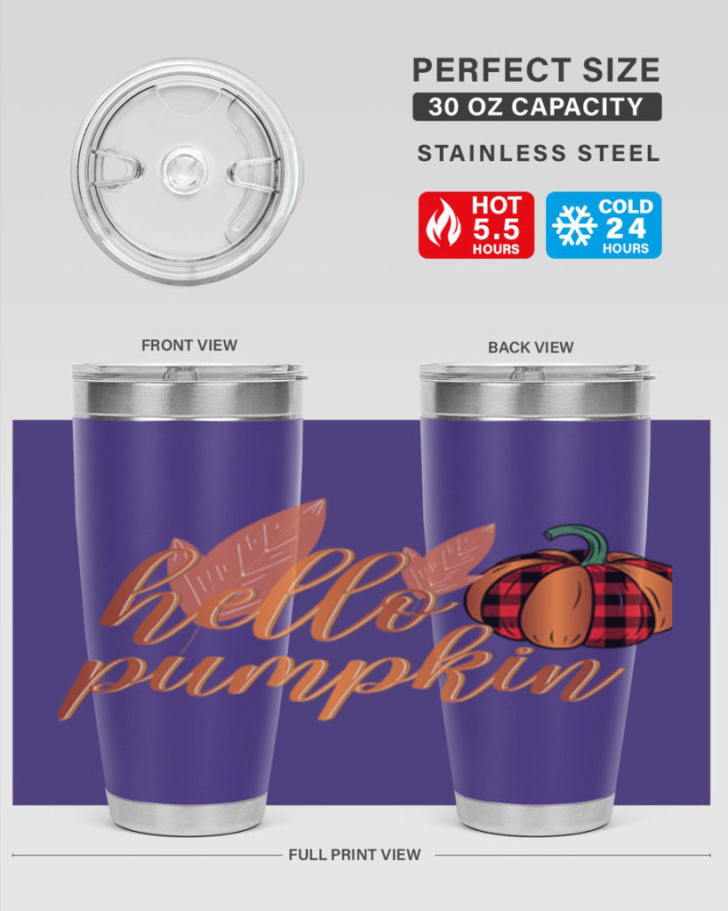 Hello Pumpkin 294#- fall- Tumbler