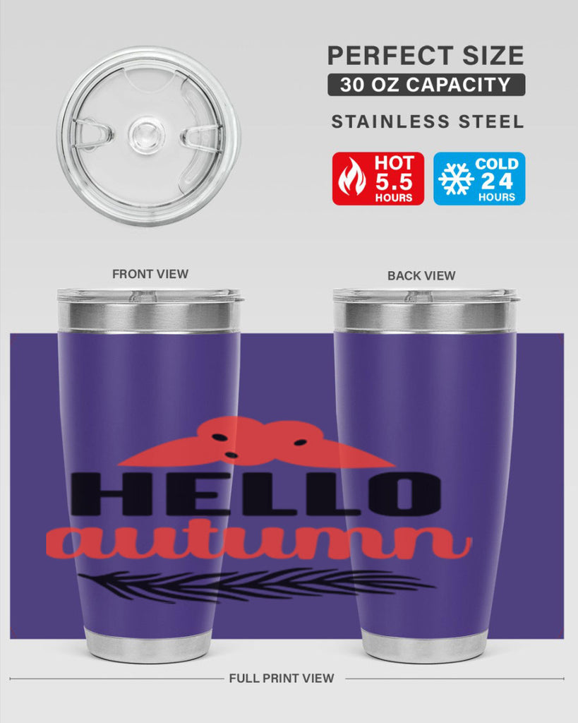 Hello autumn 269#- fall- Tumbler