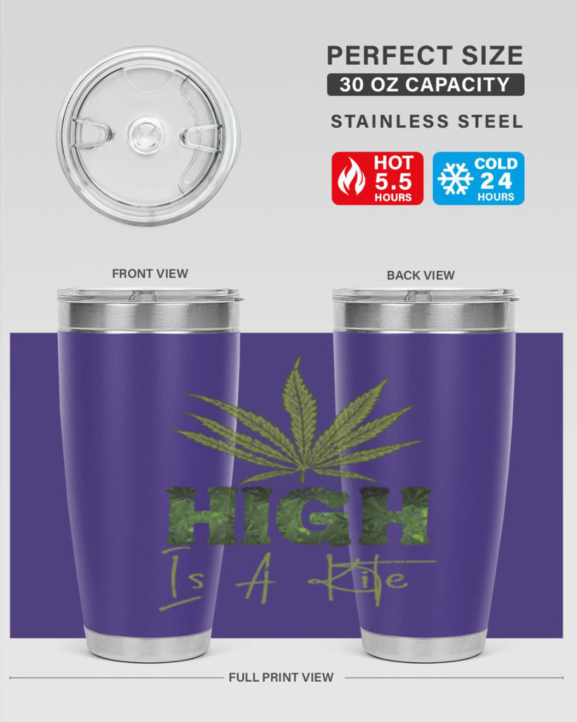 High Is A Kite Sublimation 115#- marijuana- Tumbler