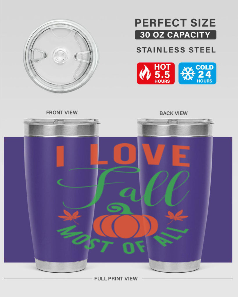 I Love Fall Most of All 331#- fall- Tumbler