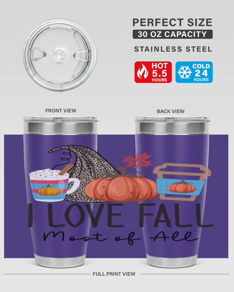 I Love Fall Most of All 332#- fall- Tumbler