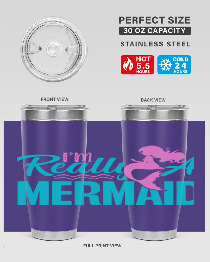 I m Really A Mermaid 212#- mermaid- Tumbler