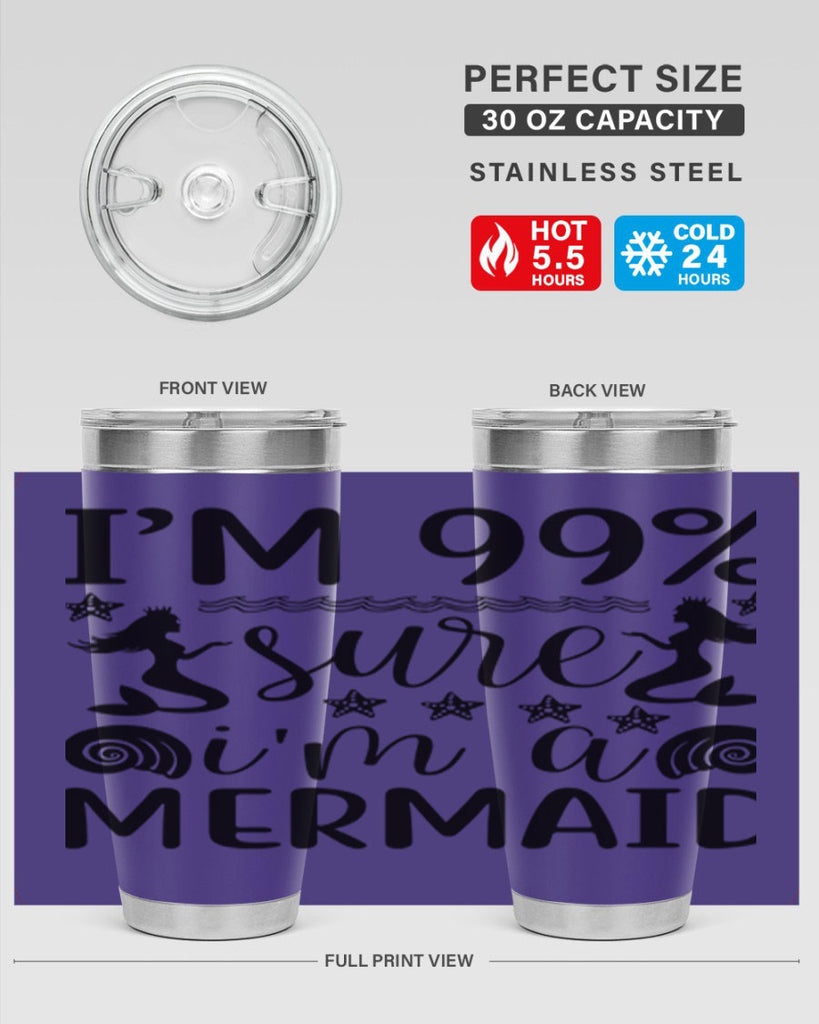 Im sure im a 254#- mermaid- Tumbler