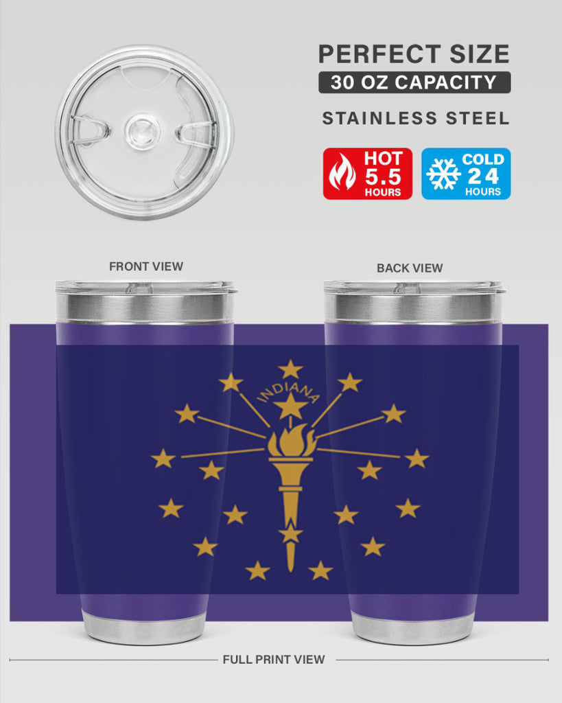 Indiana 38#- Us Flags- Tumbler