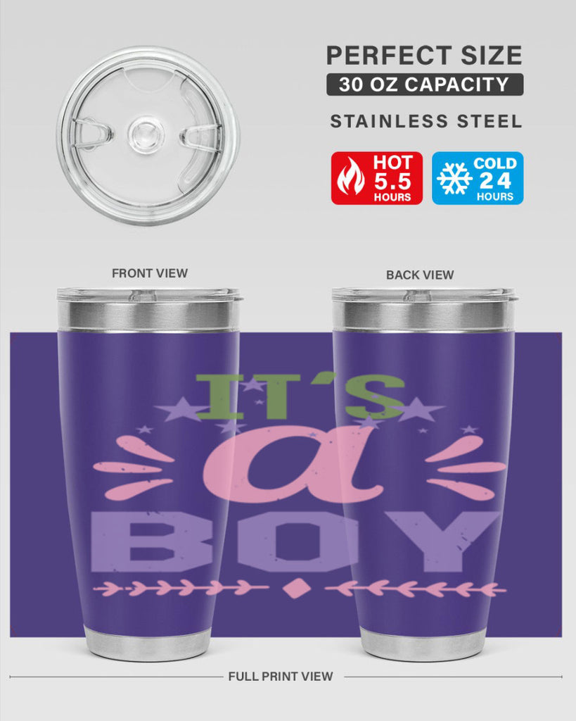 Its a boy Style 33#- baby shower- tumbler