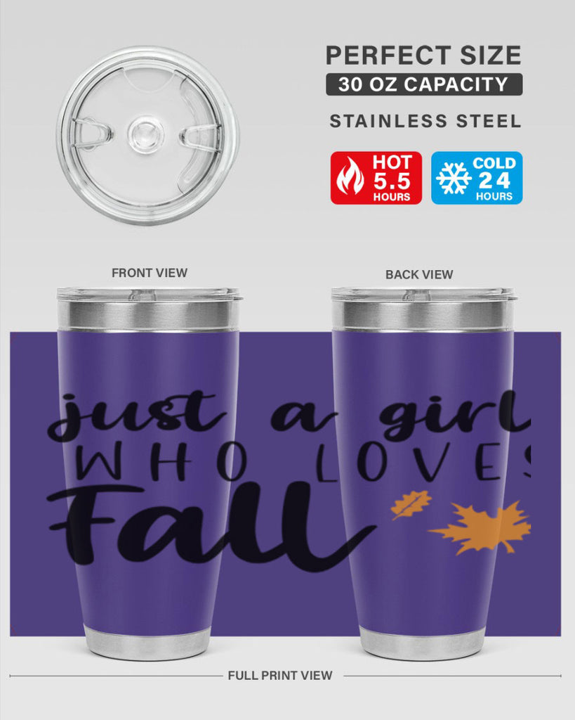 Just A Girl Who Loves Fall 380#- fall- Tumbler