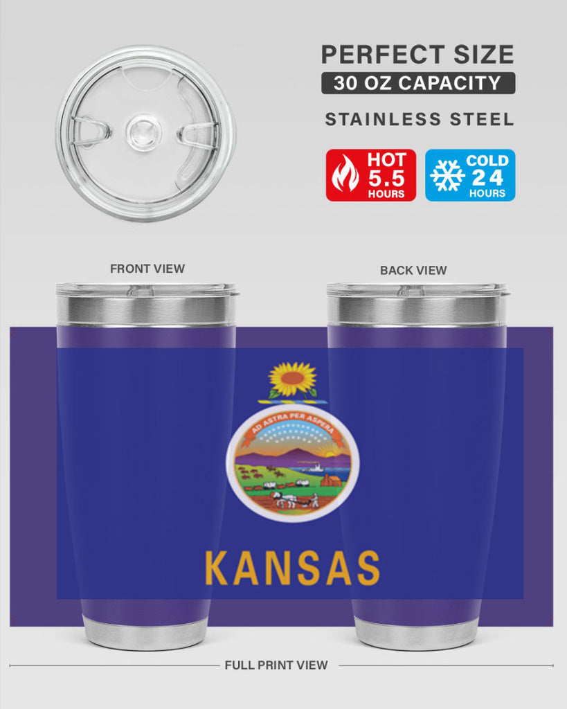 Kansas 36#- Us Flags- Tumbler