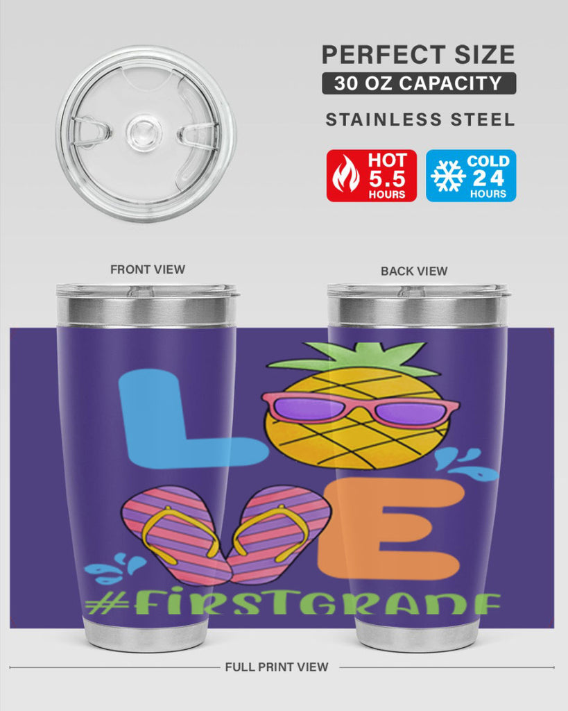 LOVE 1st Grade Summer Pineapple 8#- 1st grade- Tumbler