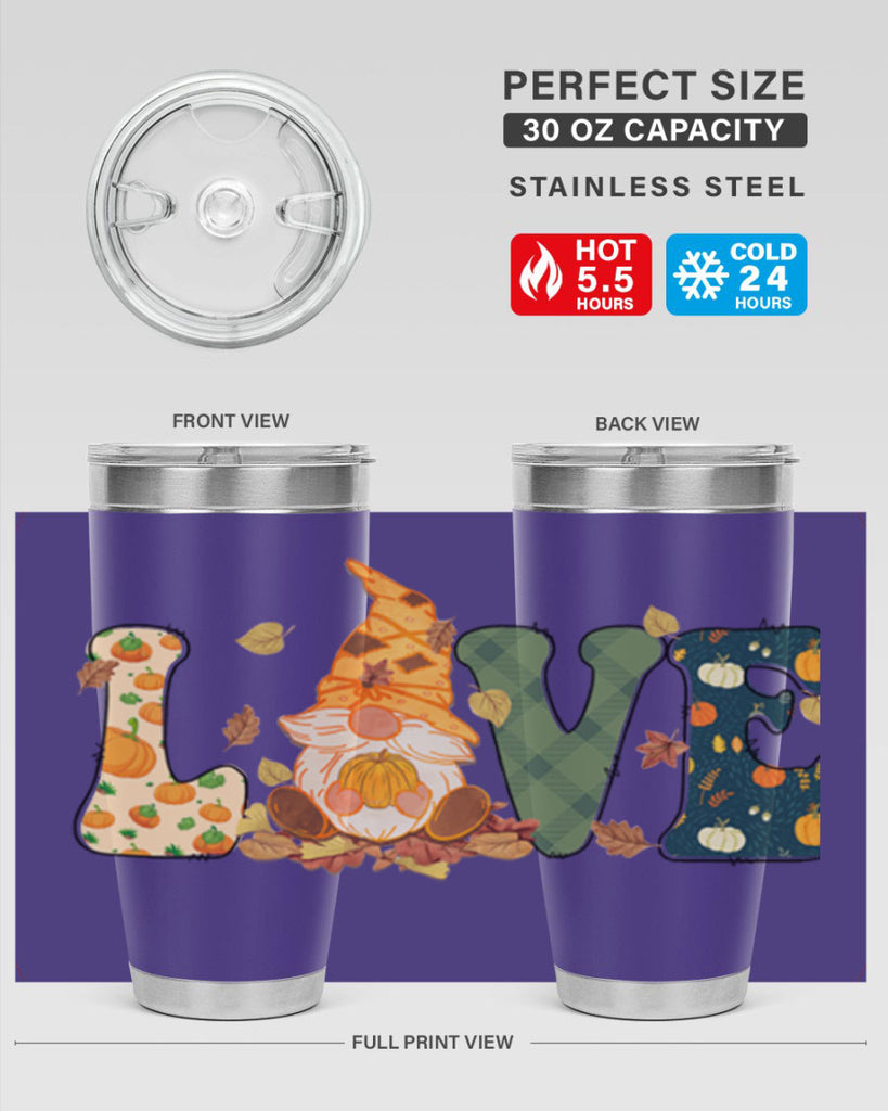 LOVEFallAutumnGnome 415#- fall- Tumbler