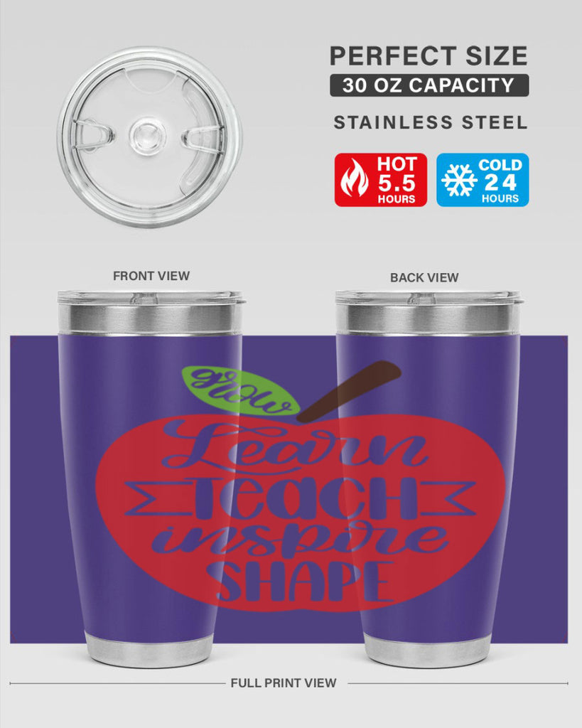 Learn Teach Inspire Shape Style 68#- teacher- tumbler