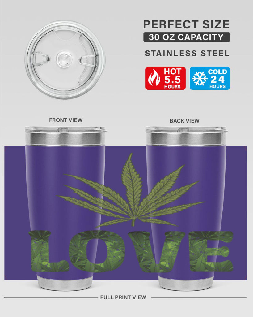 Love Sublimation 192#- marijuana- Tumbler