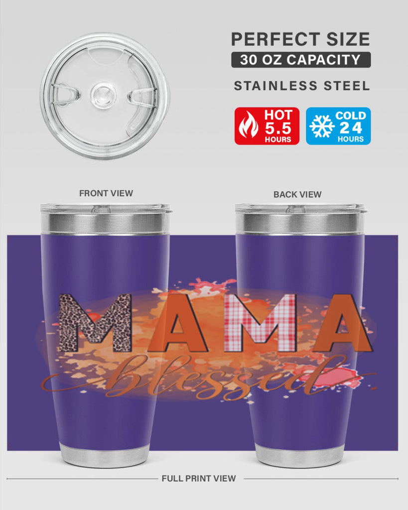 Mama Blessed 418#- fall- Tumbler