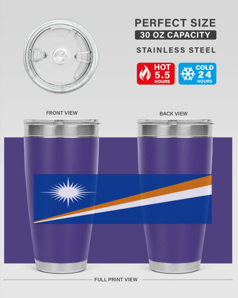 Marshall Islands 90#- world flags- Tumbler