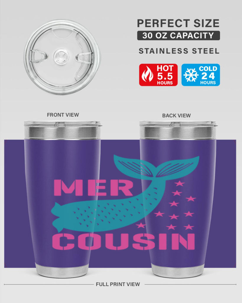 Mer Cousin 324#- mermaid- Tumbler