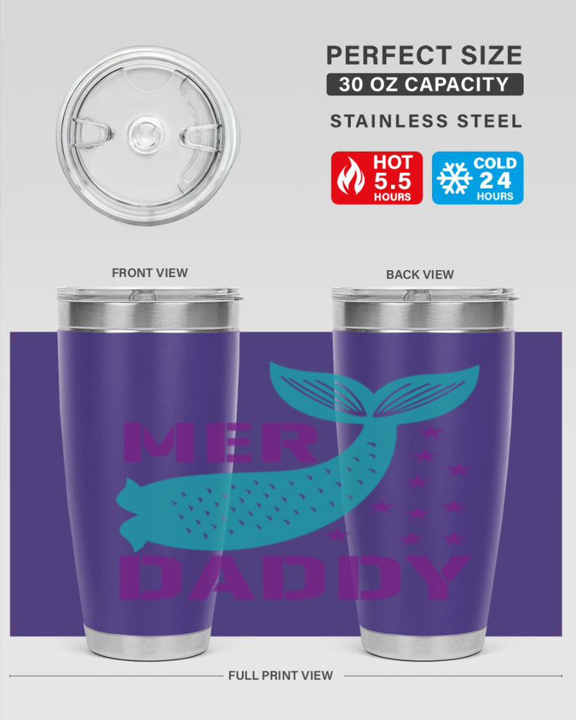 Mer Daddy 326#- mermaid- Tumbler