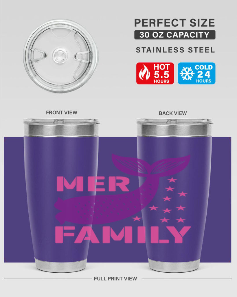 Mer Family 327#- mermaid- Tumbler