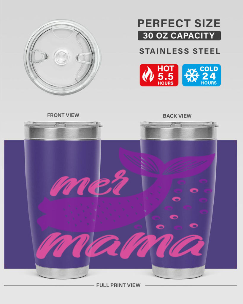 Mer Mama 335#- mermaid- Tumbler