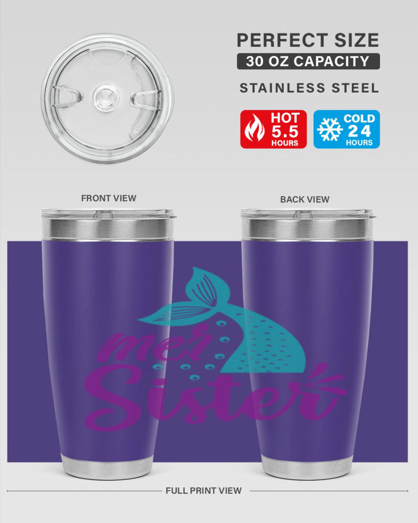 Mer Sister 346#- mermaid- Tumbler