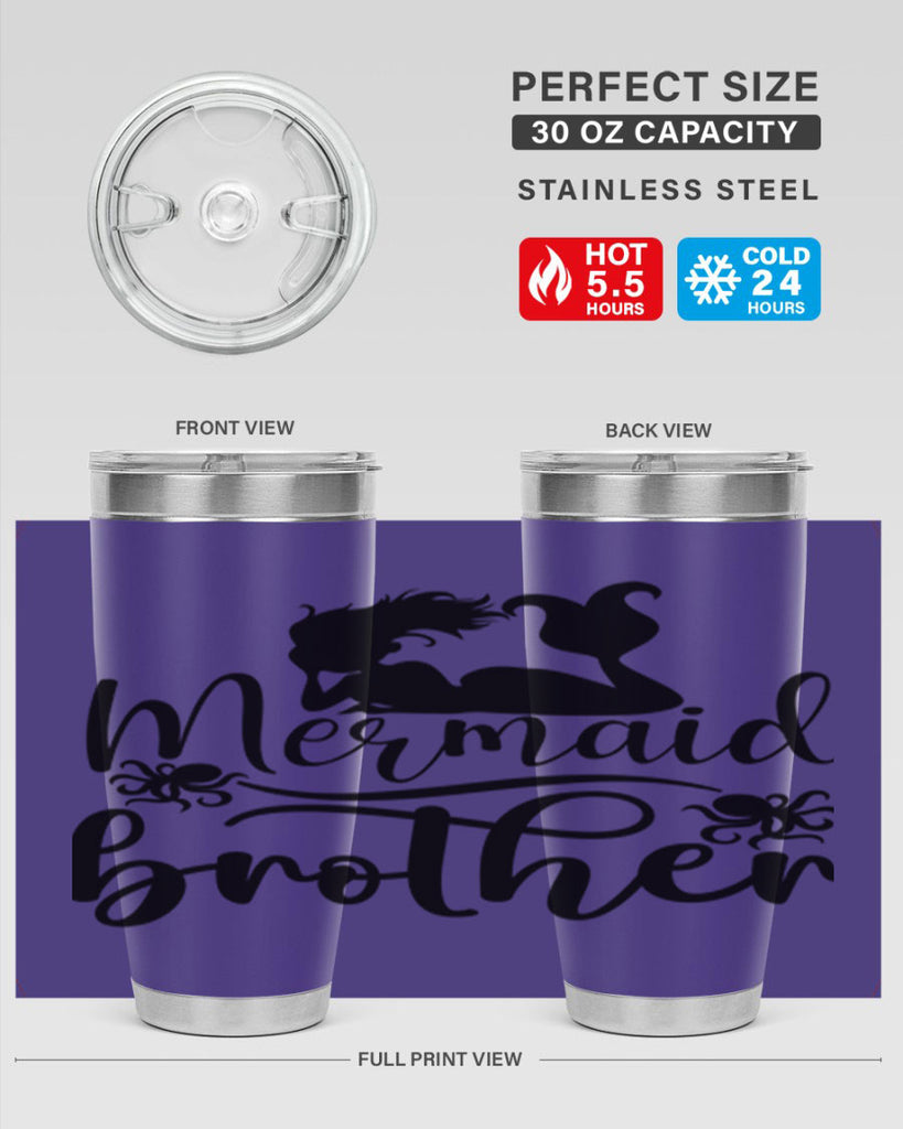 Mermaid Brother 355#- mermaid- Tumbler