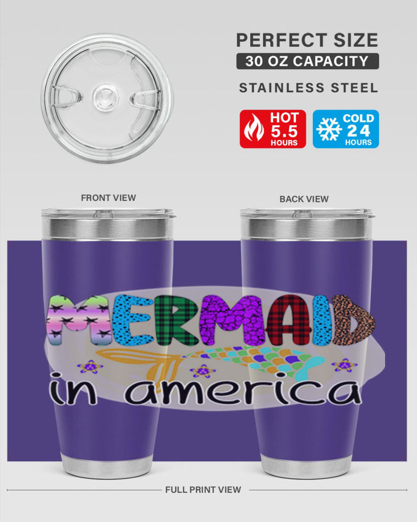 Mermaid In America 419#- mermaid- Tumbler