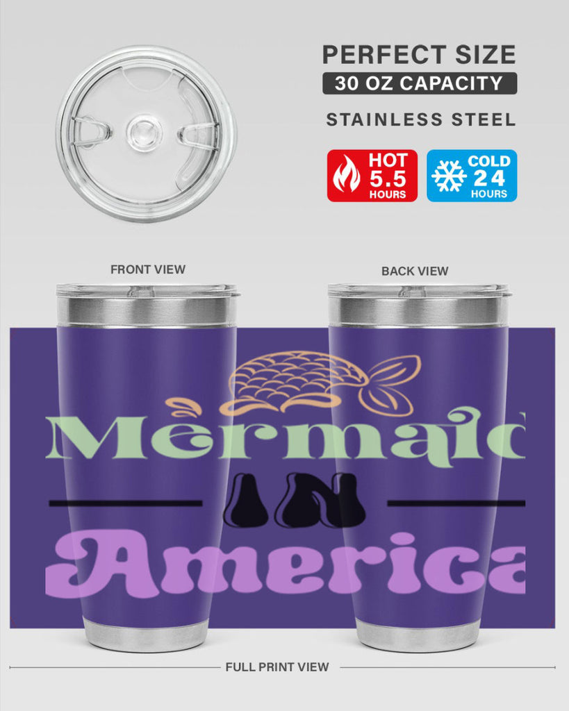 Mermaid In America 420#- mermaid- Tumbler