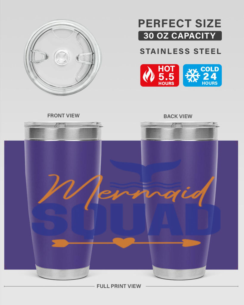 Mermaid Squad 376#- mermaid- Tumbler