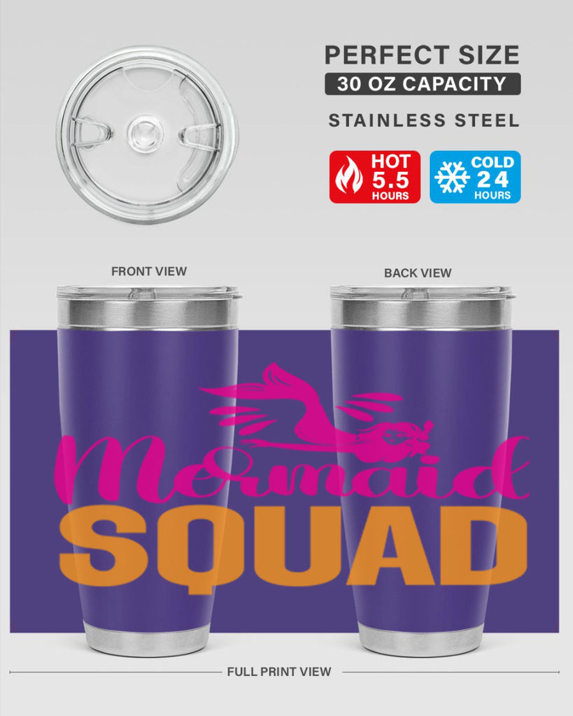 Mermaid Squad 381#- mermaid- Tumbler