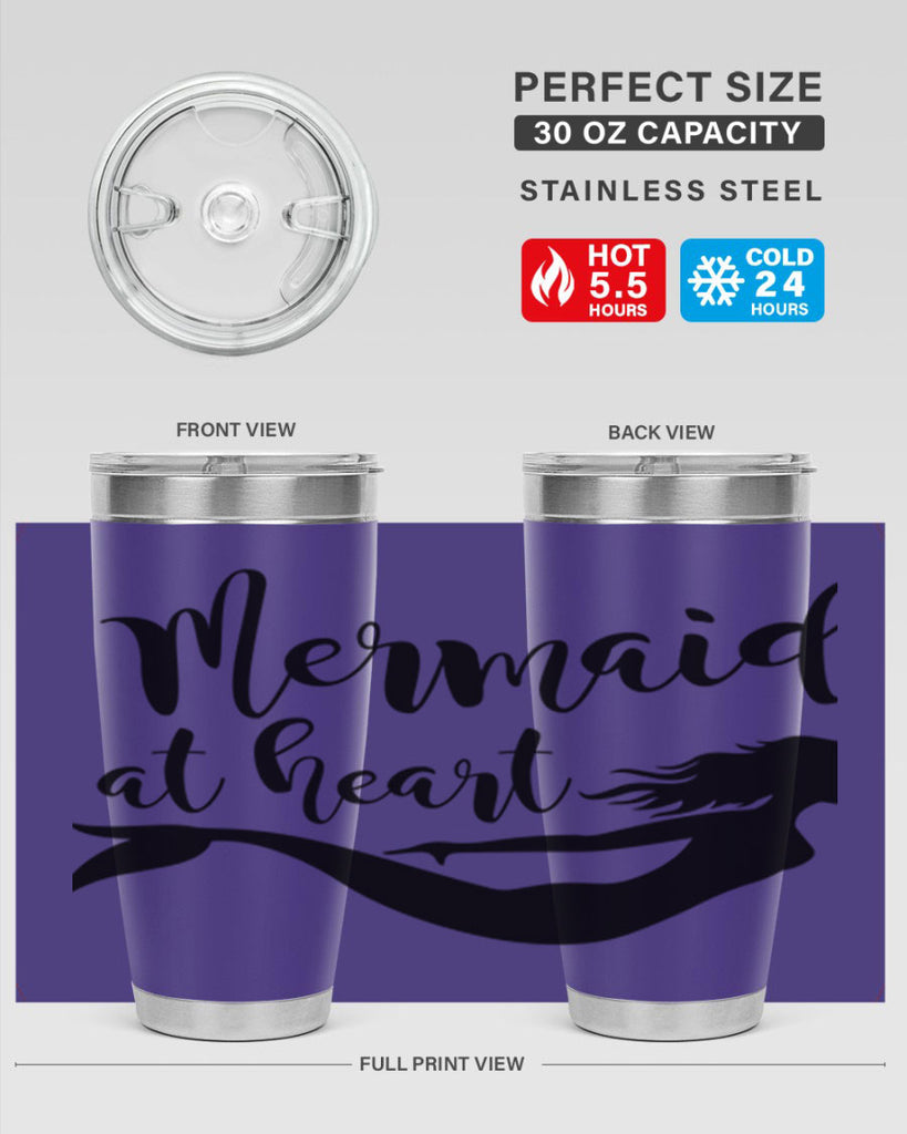 Mermaid at heart 395#- mermaid- Tumbler