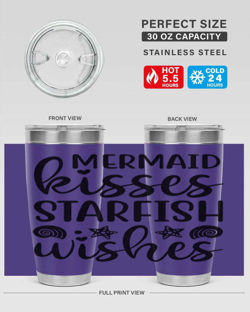 Mermaid kisses starfish wishes 426#- mermaid- Tumbler