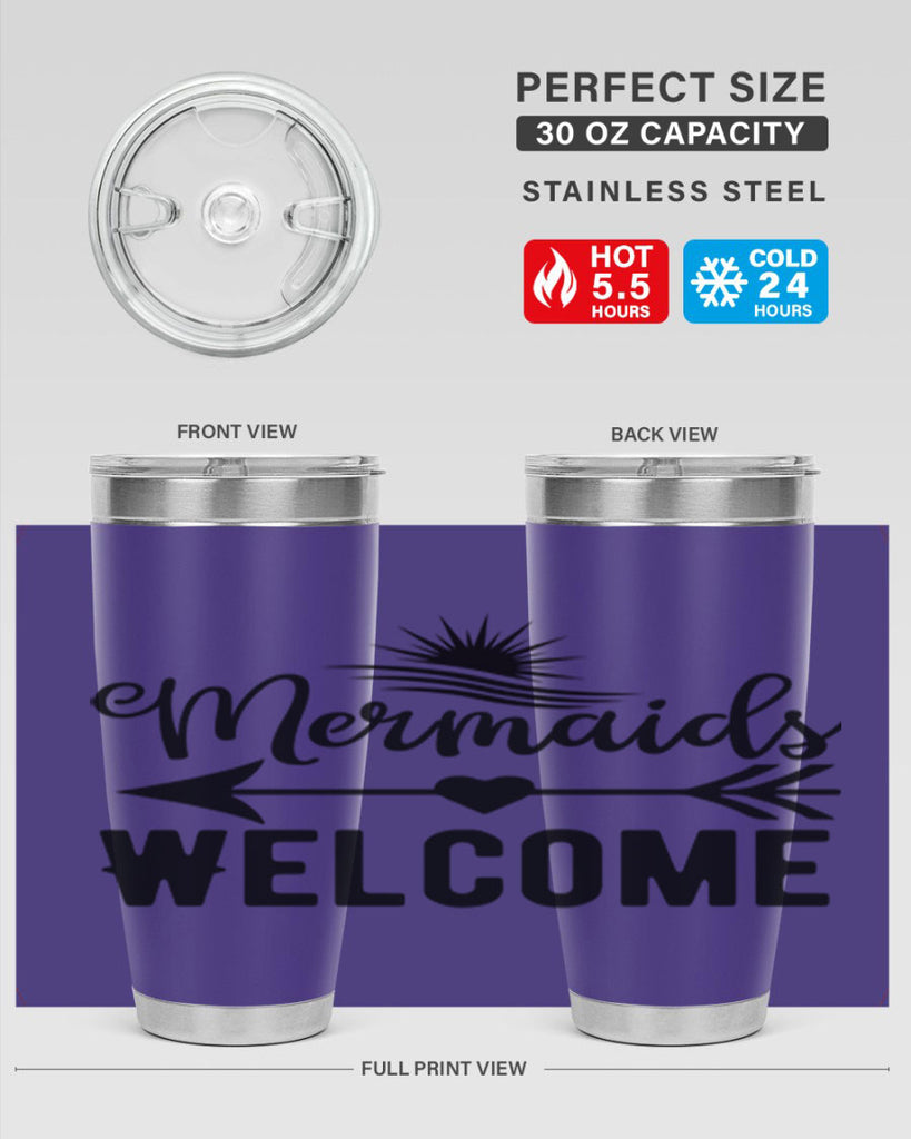 Mermaids Welcome 500#- mermaid- Tumbler