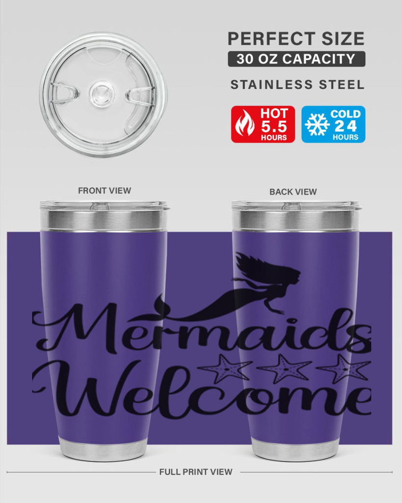 Mermaids welcome 498#- mermaid- Tumbler