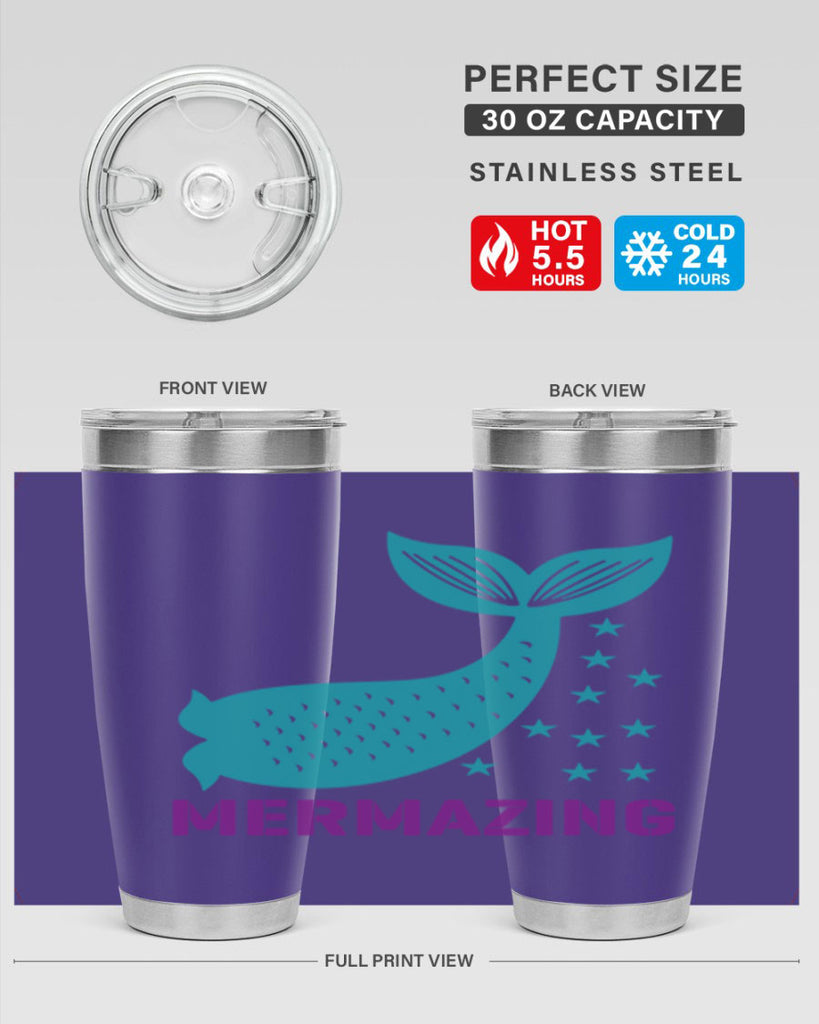 Mermazing 502#- mermaid- Tumbler
