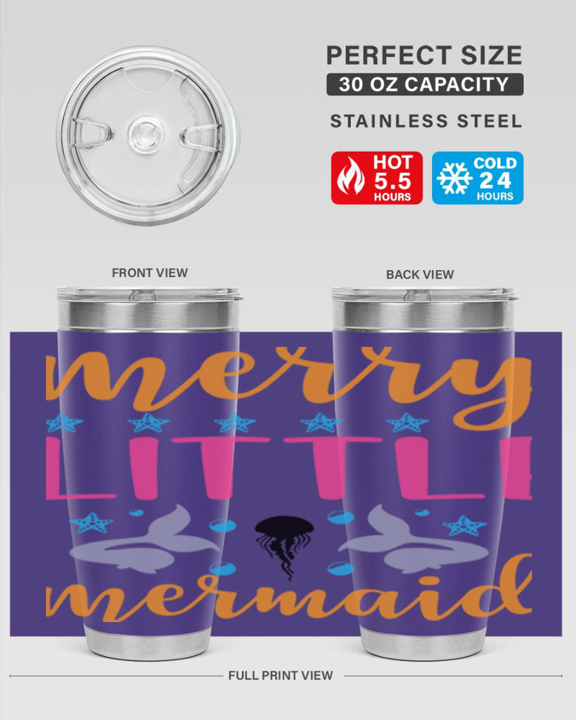 Merry Little Mermaid Design 503#- mermaid- Tumbler