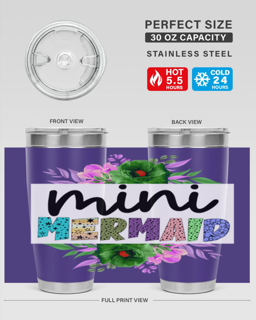 Mini Mermaid 505#- mermaid- Tumbler