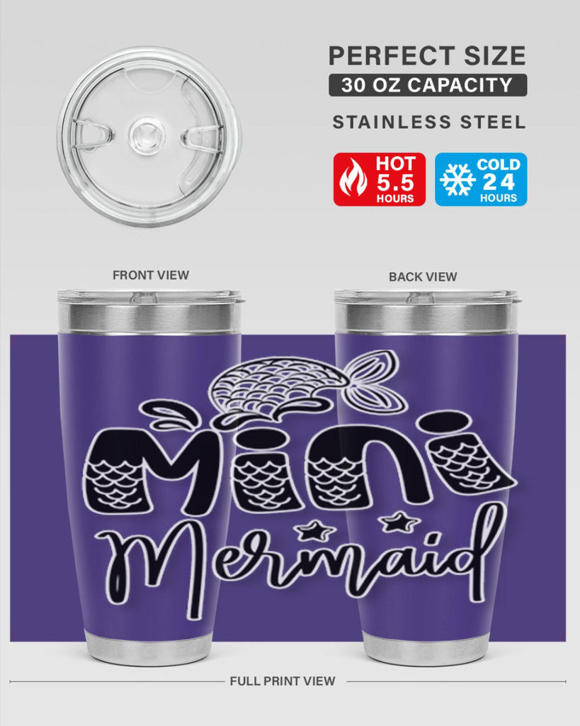Mini Mermaid 508#- mermaid- Tumbler