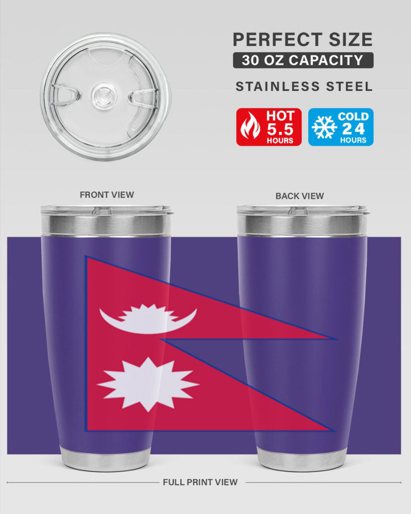 Nepal 76#- world flags- Tumbler